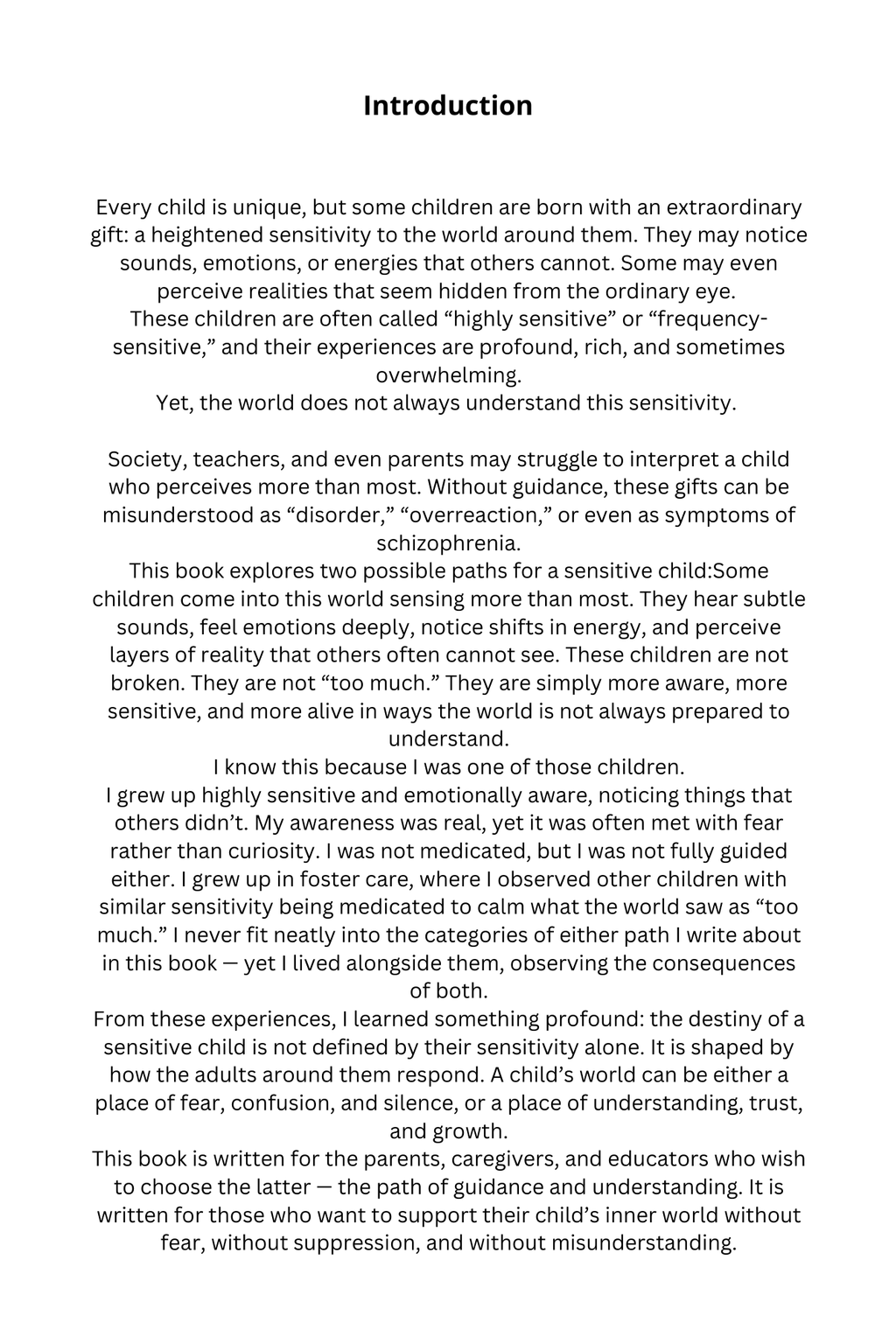 Raising The Sensitive Child: Two Paths Of Perception