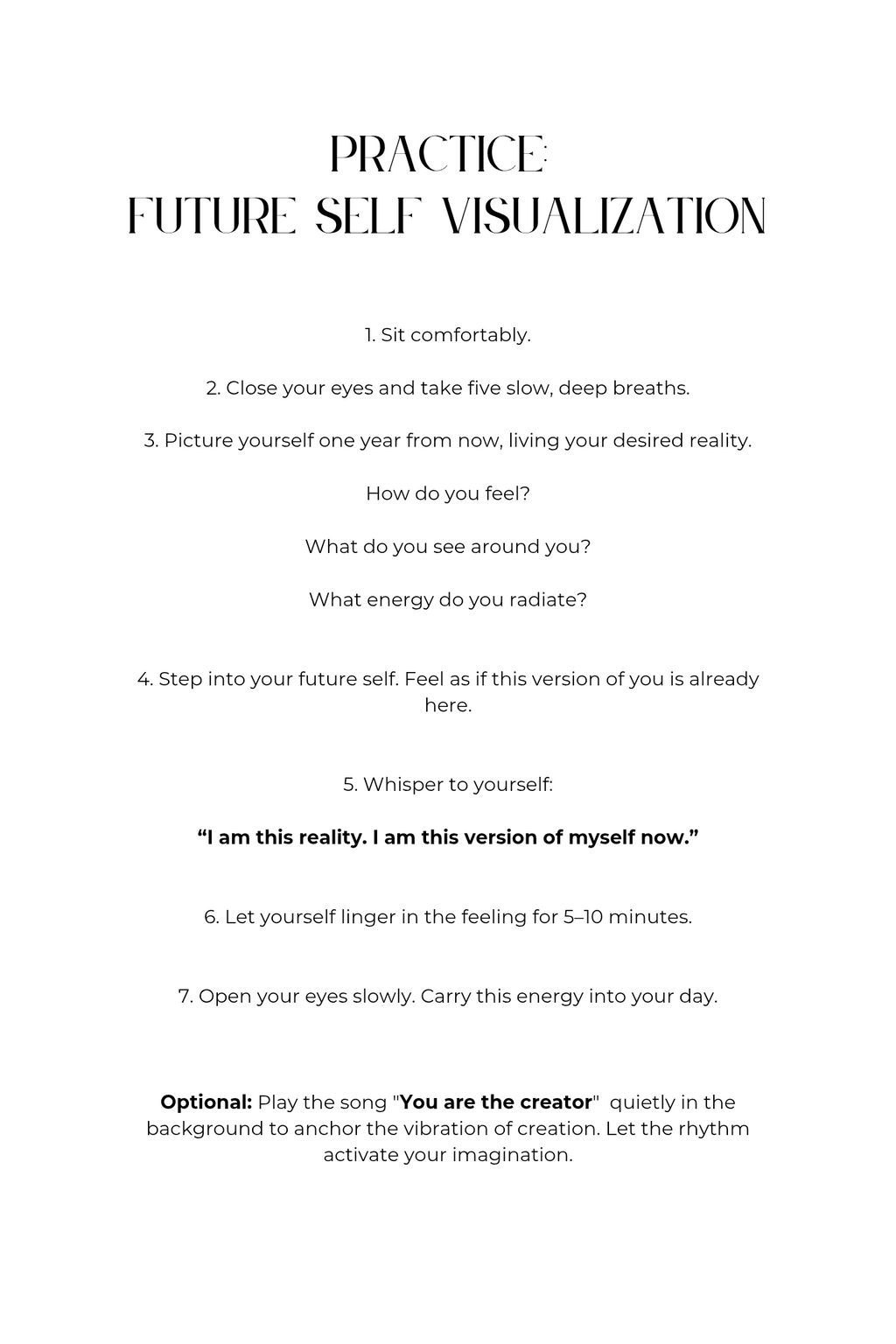 You Are The Creator:7 Days To Recreate Your Reality
