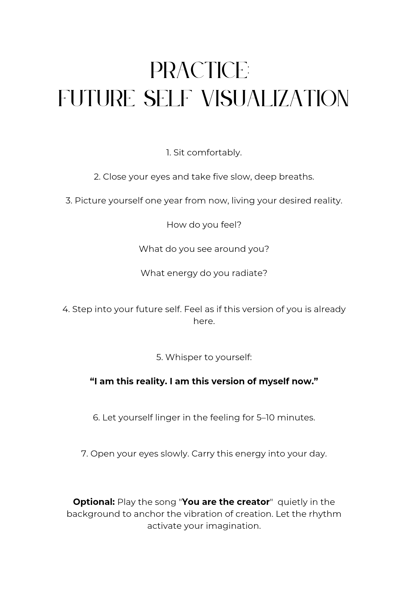You Are The Creator:7 Days To Recreate Your Reality